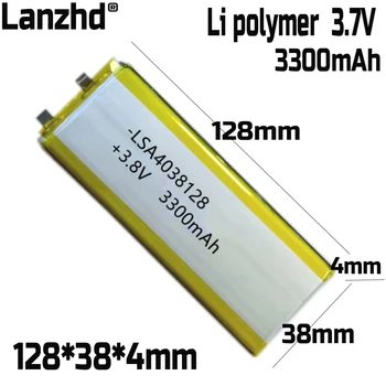 1-10 шт. 4038128 3,7 В 3300 мАч литий-ионный планшетный ПК аккумулятор Для 7,8,9-дюймового планшетного ПК 3,7 В полимерно-литиевый аккумулятор высокого качества