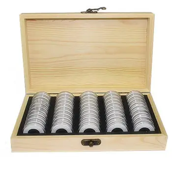 100 Коробок для защиты памятных монет, Коллекция монет, Коробка для хранения монет для 1821252730 мм, Универсальная