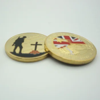 1914-1918 Первая мировая война, 100-летие Великой Исторической войны, Позолоченная Памятная Коллекционная монета WW1 Challenge