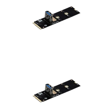 2шт NGFF M.2 К USB3.0 PCI Express Конвертер Адаптер Видеокарты Удлинитель M2 К PCI-E Pcie Передача Майнинг Райзер