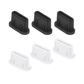 3 упаковки силиконовых пылезащитных заглушек типа C для зарядки контроллера пылезащитных заглушек для Mini 3