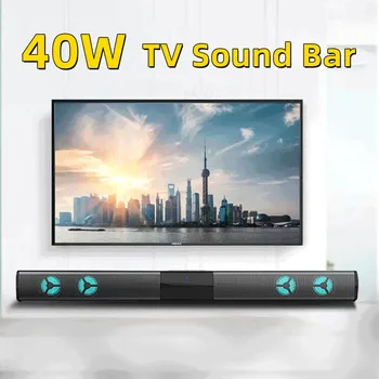 40 Вт ТВ саундбар сабвуфер TWS объемный звук беспроводной саундбокс Bluetooth динамик с FM-радио домашний кинотеатр динамик для компьютера