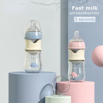 5 Секунд Детские PPSU и стеклянные Бутылочки с Широким отверстием для Быстрой Промывки Против колик Для новорожденных, Аксессуары Для Приучения к Молоку, Вода
