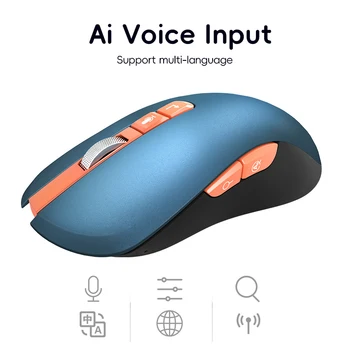 AI Голосовая беспроводная мышь Bluetooth Мышь USB Перезаряжаемый Перевод Управление голосовым набором Игровые мыши для офисного компьютера Ноутбука