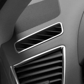 BJMYCYY для Audi Q5 2009-2017 2 шт./компл. Декоративная рамка из нержавеющей стали для выхода на приборную панель приборной панели