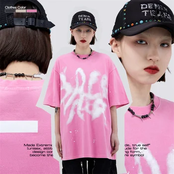 BLACKAIR American Street China-Шикарный бренд с буквенной печатью, нишевая индивидуальность, повседневные футболки с короткими рукавами для унисекс