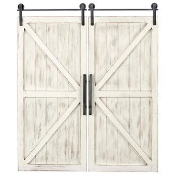 FirsTime & Co. Белая настенная табличка на двери сарая из 2 предметов, Фермерский дом, в рамке, 14 x 2 x 34 дюйма