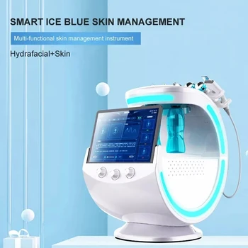 Ice Blue Magic Зеркало для микродермабразии, анализатор кожи, аппарат для Оксигенации, Профессиональный ультразвуковой уход, криотерапия