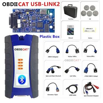 OBDIICAT USB/Bluetooth Link2 Диагностический сканер для тяжелых грузовиков OBD Fault Diagnostics Detector USB Diesel Truck Диагностический Инструмент