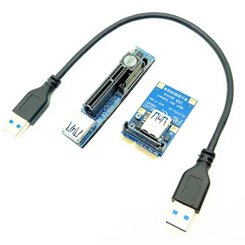 PCI-E Riser Mini PCIE для PCIE X4 Удлинительный Порт Адаптер Riser Card Разъем для видеокарты ПК 30 см USB-кабель PCIE Extender Riser