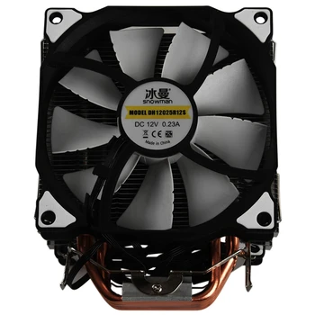 SNOWMAN M-T6 4PIN CPU Cooler Master 6 Тепловых Трубок с Двойными Вентиляторами 12 см Охлаждающий Вентилятор LGA775 1151 115X 1366 Поддержка AMD