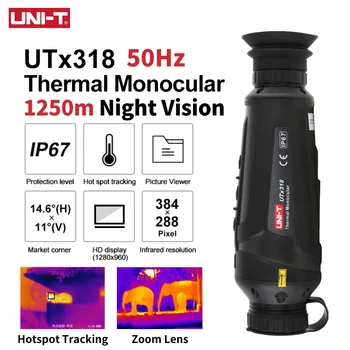 UNI-T UTx318 Инфракрасная Тепловизионная Камера Монокуляр Ручной Телескоп Ночного Видения 1280x960 HD Тепловизор для Охоты на открытом воздухе