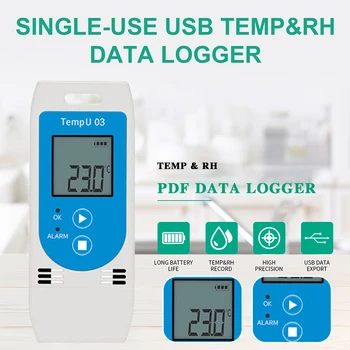 USB Регистратор данных температуры и влажности HD Термометр Гигрометр для помещений