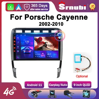 Автомагнитола Srnubi Android 11.0 для Porsche Cayenne 1 2002-2010 Мультимедийный видеоплеер 2Din 4G Навигация Carplay DVD Головное устройство