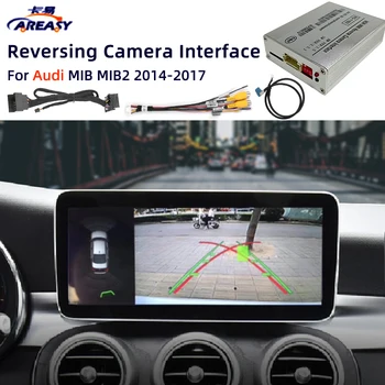 Автомобильная камера заднего вида с большим экраном для Audi MIB MIB2 2014-2017, система помощи при парковке, адаптер интерфейса камеры заднего вида