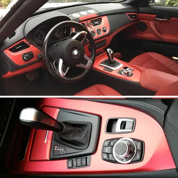 Автомобильные Аксессуары 3D/5D наклейки из углеродного волокна BMW Z4 E89 2009-2016 Внутренняя центральная панель управления, дверная ручка для украшения