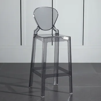 Акриловый Прозрачный Барный стул Высокий Табурет в скандинавском стиле с хрустальным барным стулом