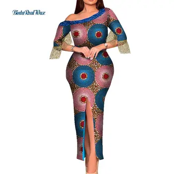 Африканские платья для женщин, Африканские платья с принтом, платья с кисточками, Vestidos, Африканская Свадебная вечеринка, Элегантные Женские платья в Анкаре, WY7863
