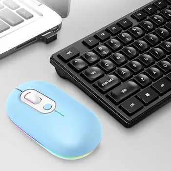 Беспроводная мышь с подсветкой, мышь для ноутбука с подсветкой, беспроводная USB-мышь Blue Tooth, беспроводная компьютерная мышь для портативных ПК Chromebook