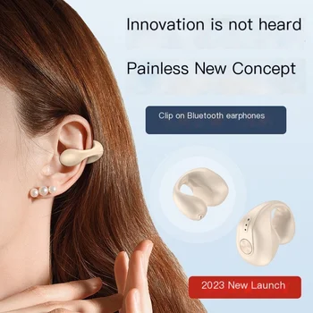 Беспроводные Bluetooth наушники с костной проводимостью V50, Гарнитура, Зажим для ушей, Ультра Маленький Мини Спортивный зажим для ушей, Длительный срок службы Для Android ios