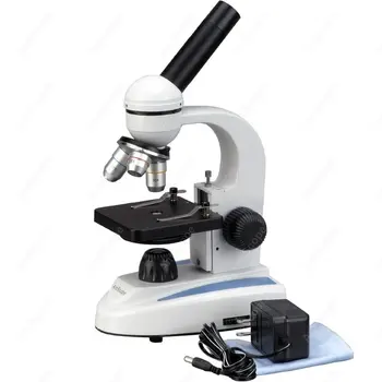 Биологический Составной микроскоп-AmScope Поставляет 40X-1000X Студенческий Детский Металлический Каркас Стеклянная Оптика Биологический Составной микроскоп