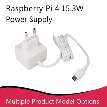 Блок питания Raspberry Pi 15,3 Вт USB-C, официальный и рекомендуемый адаптер питания 5V3A type-C для Raspberry Pi 4