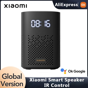 Глобальная версия Xiaomi Mijia Smart Speaker ИК-управление WIFI Голосовое Управление Умный Дом СВЕТОДИОДНЫЕ цифровые часы Воспроизведение музыки Smart Remote