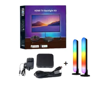 Горячая продажа Smart RGBIC Ambient Gaming Lights Bar Hdmi Sync 2.0 PC TV Комплект светодиодной подсветки для внутреннего оформления