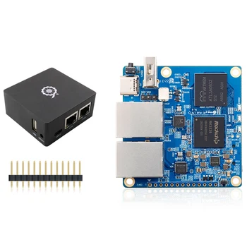 Для Orange Pi R1 Plus 1 ГБ оперативной памяти Rockchip RK3328 Плата разработки с Алюминиевым Корпусом Поддержка Gigabit Ethernet Android