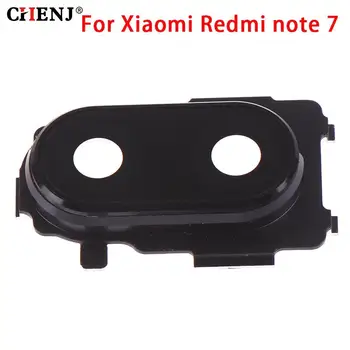 Для объектива камеры Xiaomi Redmi Note 7 Стеклянная задняя крышка с держателем в металлической рамке Запасные части для ремонта