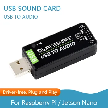 Звуковая карта USB без драйвера для Raspberry Pi/Jetson Nano