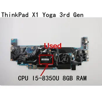 Используется Для ноутбука Lenovo ThinkPad X1 Yoga 3-го поколения Материнская плата I5-8350U 8 ГБ оперативной памяти FRU 01YN206 5B20V13402