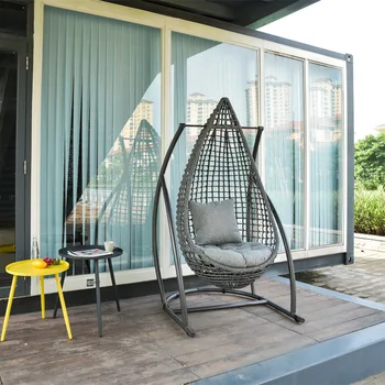 Качели для отдыха на открытом воздухе, подвесное кресло для отдыха, подвесное кресло из ротанга, синий сад, балкон, домашнее птичье гнездо