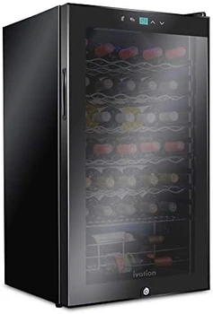 Компрессор для охлаждения вина на 34 бутылки, холодильник с замком|Большой отдельно стоящий винный погреб Для красного, белого, шампанского или игристого вина