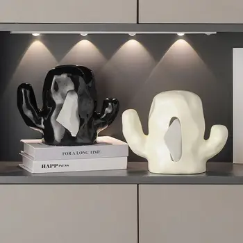 Коробка для салфеток Glacier Shpae Креативный керамический футляр для салфеток Держатель для салфеток в корейской гостиной Украшение стола Домашний Декор