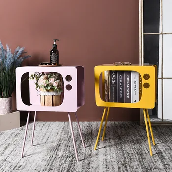 Креативный маленький журнальный столик Nordic macaron, простой квадратный столик, спальня, прикроватная тумбочка, шкаф, приставной столик к дивану, гостиная,