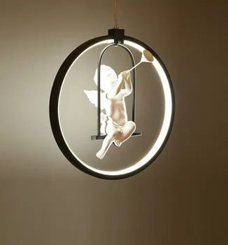 Креативный подвесной светильник в виде Ангела в скандинавском Стиле, простая люстра в виде Птиц-Ангелов для балкона, крыльца, коридора