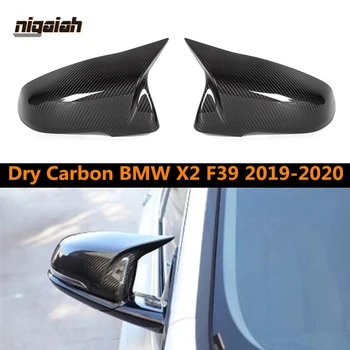 Крышки наружных боковых зеркал заднего вида Из настоящего сухого Углеродного волокна Для BMW X2 F39 Седан 2019 2020 Автомобильные запчасти