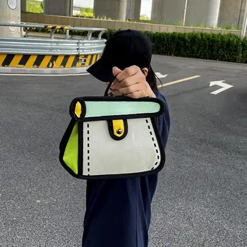Милая сумка через плечо в стиле 3D, с рисунком из мультфильма, Холщовая сумка-мессенджер, повседневная сумка на плечо, кошелек для телефона, сумки, сотовый Crossbody D7R1