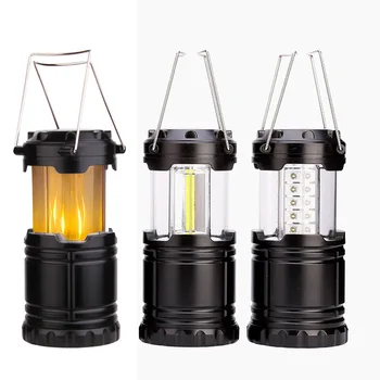 Мини-Лампа для палатки 3 * COB, светодиодный Портативный фонарь, Телескопическая лампа для кемпинга, Водонепроницаемое аварийное освещение, работающее от 3 * AAA рабочего света
