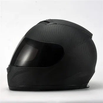 Мотоциклетный модульный полнолицевой шлем из углеродного волокна, цветной козырек, солнцезащитный козырек, матово-черный; Размер L (22,4-22,8 дюйма)
