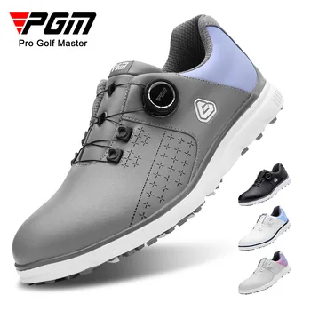 Мужская обувь для гольфа PGM, шнурки с ручкой, Нескользящие, Водонепроницаемая мужская спортивная обувь, Кроссовки XZ232
