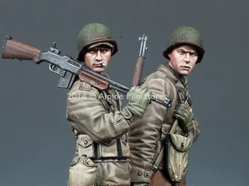 набор моделей 1/35 из смолы WW2, набор пехоты США (2 фигурки)