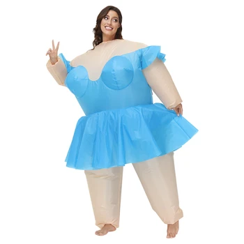 Надувной костюм Балет Сумо для взрослых Забавный надувной костюм на Хэллоуин Забавный нарядный костюм