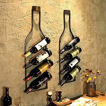 Настенные Винные Стеллажи на 3 Бутылки Отдельно Стоящие Стойки для Вина и Шампанского для Семейного Друга Эстетическое Украшение Комнаты