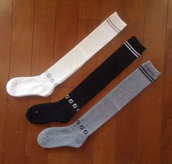 Новые чулки для гольфа, женские осенне-зимние толстые хлопчатобумажные носки до колена, спортивные носки для активного отдыха