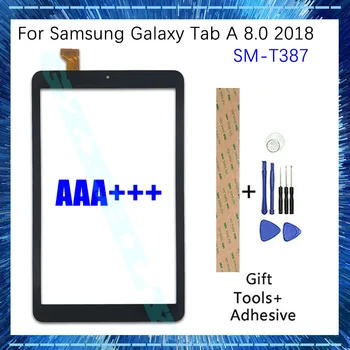 Новый T387 Дигитайзер Для Samsung Galaxy Tab A 8,0 2018 T387 Сенсорный экран ЖК-дисплей Замена внешнего Переднего Стекла Сенсорной Панели