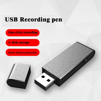 Новый U-диск с ключом записи, Цифровой Аудиомагнитофон, TF Флэш-карта, USB Диктофон, ручка, Мини-Диктофон, Профессиональный До 32 ГБ