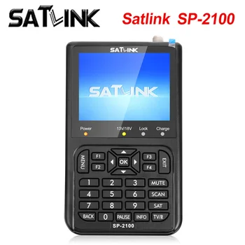 Оригинальный Цифровой измеритель спутникового сигнала SATLINK SP-2100 HD DVB-S/S2 и MPEG-2/4 с цветным ЖК-экраном 3,5 Дюйма