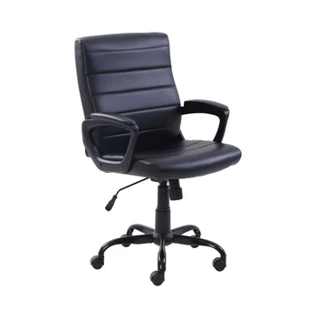 Офисное кресло менеджера со средней спинкой, черная Офисная мебель silla de escritorio, Эргономичный стол и стул